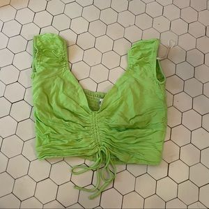 Green Princess Polly Crop Top